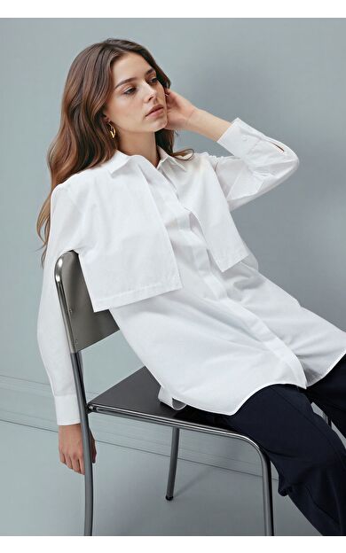DeFacto Regular Fit Poplin Uzun Kollu Tunik