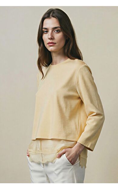DeFacto Regular Fıt Bisiklet Yaka Sweatshirt Tunik
