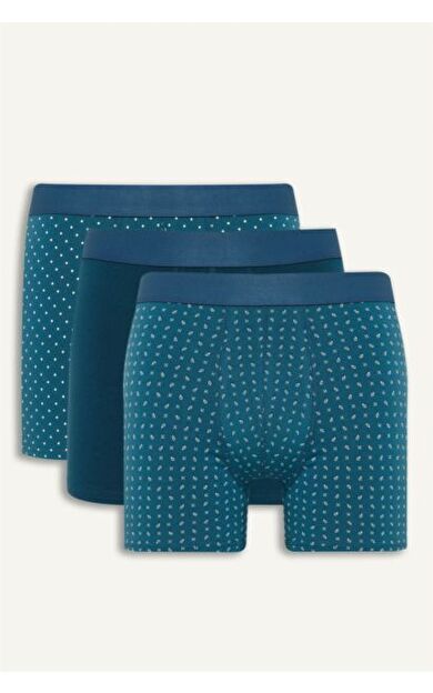 DeFacto Regular Fıt Şal Desenli 3'lü Boxer