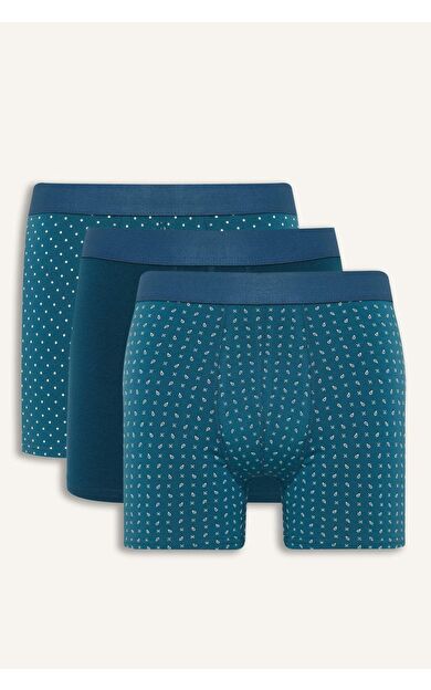 DeFacto Regular Fıt Şal Desenli 3'lü Boxer