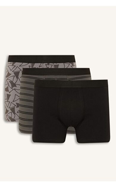 DeFacto Regular Fıt Şal Desenli 3'lü Boxer