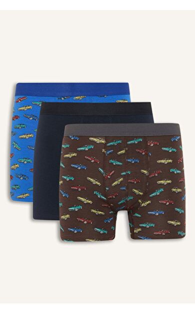 DeFacto Regular Fıt Baskılı 3'lü Boxer
