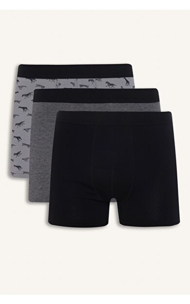 DeFacto Regular Fıt Hayvan Baskılı 3'lü Boxer