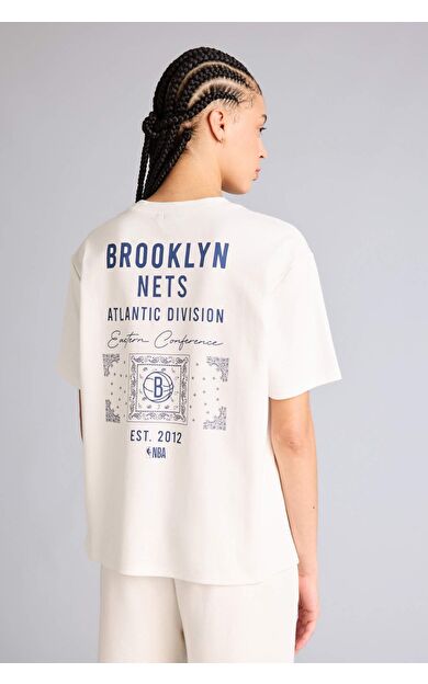 DeFacto NBA Brooklyn Nets Relax Fıt Kısa Kollu Tişört