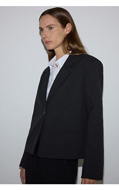 DeFacto Relax Fıt Ceket Yaka Blazer Ceket