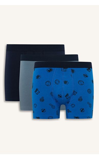 DeFacto Regular Fıt Desenli 3'lü Boxer