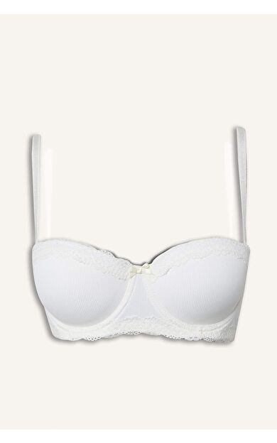 Dantel Detaylı Micro Kaplı Yarım Dolgulu Balenli Balkonet Sütyen