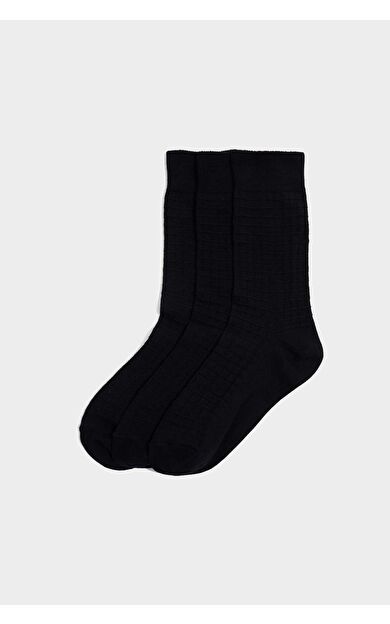 Erkek 3'lü Pamuklu Uzun Çorap
