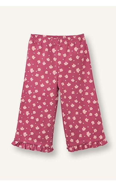 Wıde Leg Çiçekli Pantolon Kız Bebek