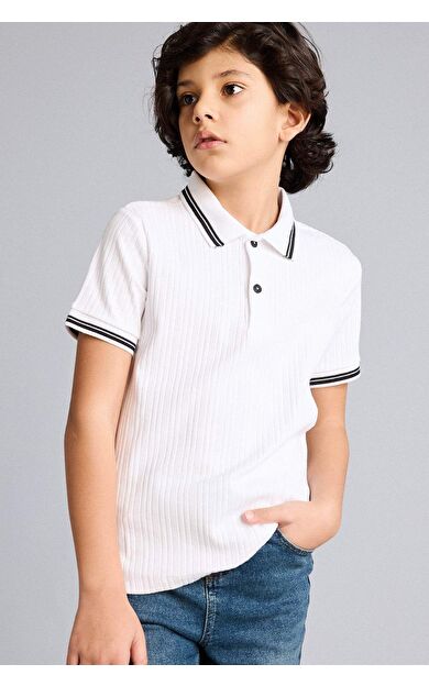 New Regular Fıt Polo Yaka Kısa Kollu Polo Tişört Erkek Çocuk