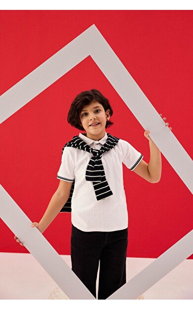 DeFacto New Regular Fıt Polo Yaka Kısa Kollu Polo Tişört Erkek Çocuk