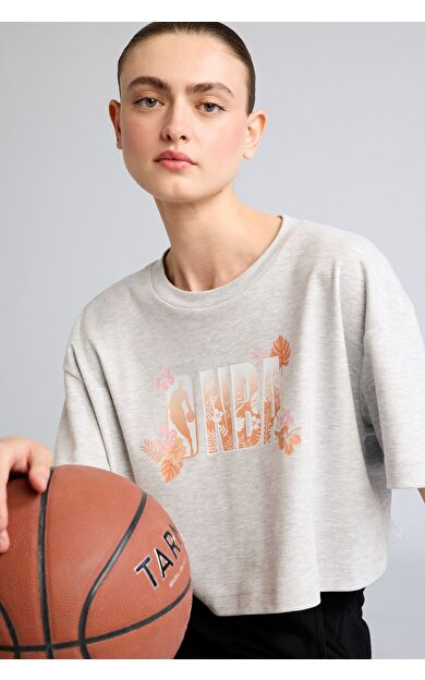 DeFacto NBA Wordmark Relax Fıt Bisiklet Yaka Sporcu Kısa Kollu Tişört