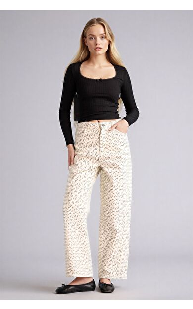 DeFacto Baggy Fıt Normal Bel Standart Boy Gabardin Pantolon