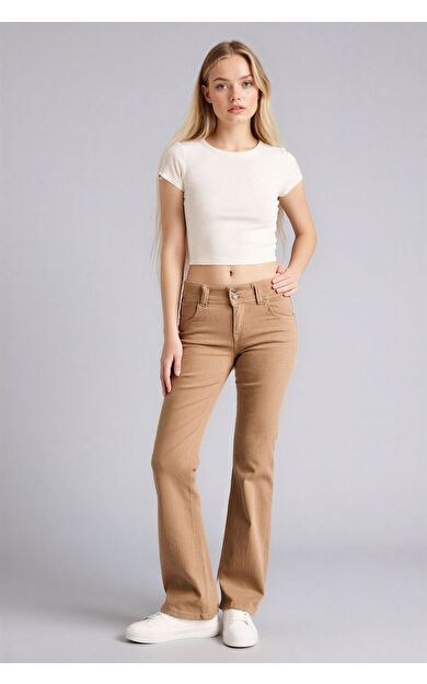 DeFacto Normal Bel Standart Boy Gabardin Pantolon