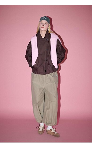 Balloon Fıt Çift Cepli Normal Bel Pantolon