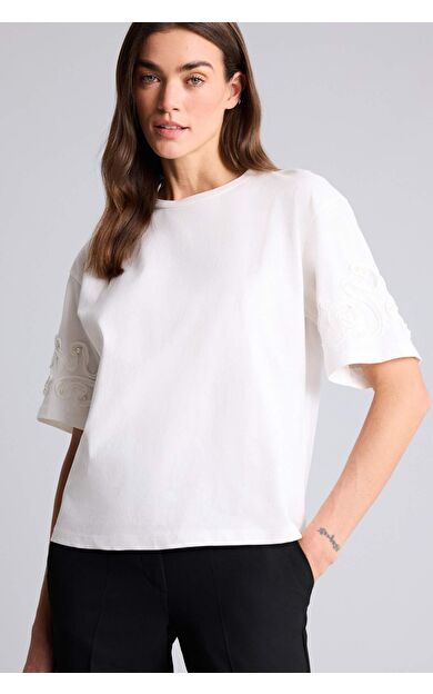 DeFacto Relax Fıt Bisiklet Yaka Penye Kısa Kollu Tişört