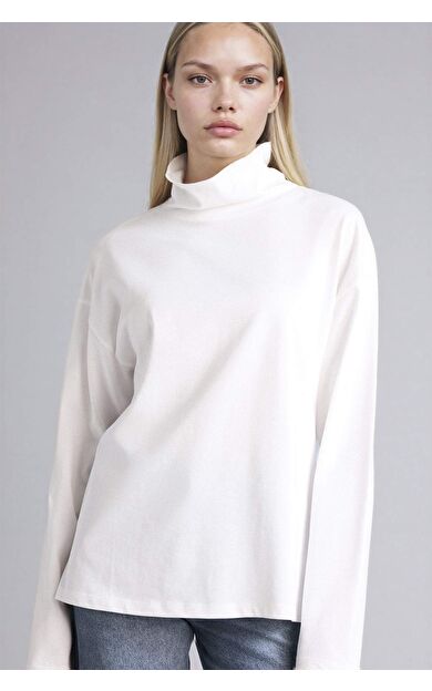 Relax Fıt Yarım Balıkçı Yaka Premium Uzun Kollu Tişört