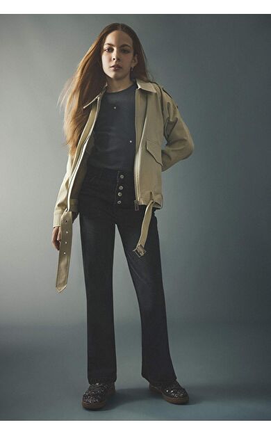 Geniş Paça Jean Pantolon Kız Çocuk