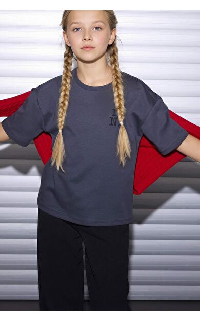 I Love NY Oversıze Tişört Kız Çocuk