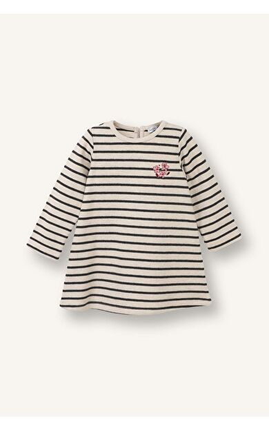 Uzun Kollu Selanik Kumaş Elbise Kız Bebek