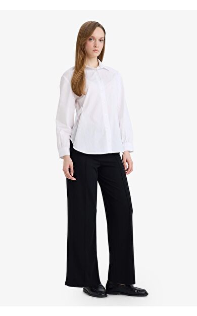 Straight Fit Krep Pantolon