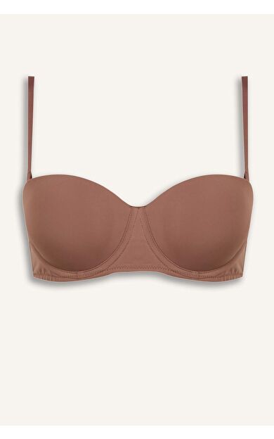 DeFacto Micro Kaplı Pedli Balenli Straplez Sütyen