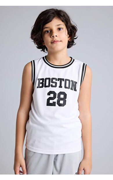 DeFacto Bisiklet Yaka Baskılı Atlet Erkek Çocuk