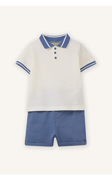 DeFacto Pike Polo Tişört Şort 2'li Takım Erkek Bebek