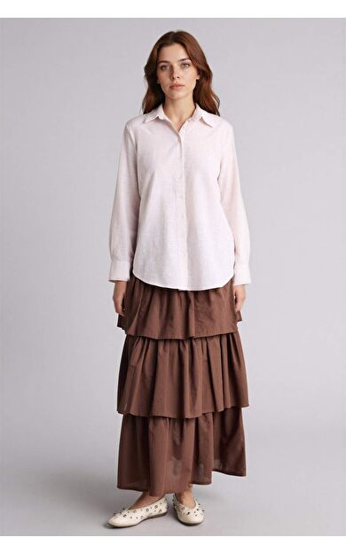 A Kesim Vual Maxi Etek