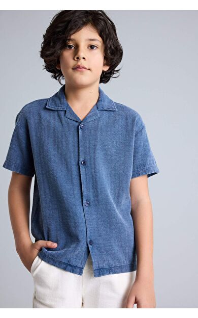 DeFacto Oversıze Polo Yaka Gömlek Erkek Çocuk