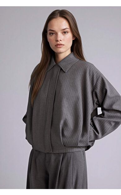 Gömlek Yaka Blazer Ceket