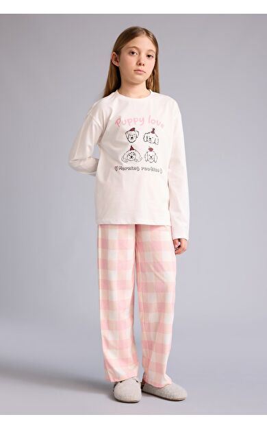DeFacto Regular Fıt 2'li Pijama Takımı Kız Çocuk