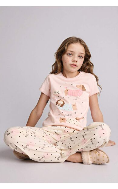 DeFacto Regular Fıt 2'li Pijama Takımı Kız Çocuk