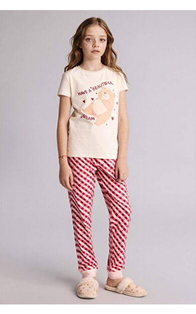 DeFacto Regular Fıt 2'li Pijama Takımı Kız Çocuk