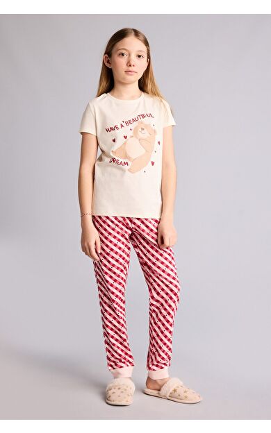 DeFacto Regular Fıt 2'li Pijama Takımı Kız Çocuk