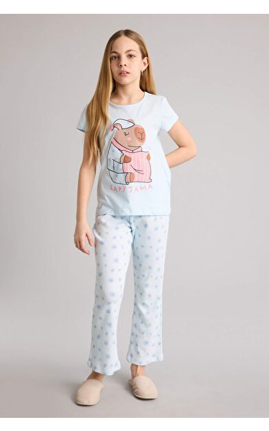 DeFacto Regular Fıt 2'li Pijama Takımı Kız Çocuk