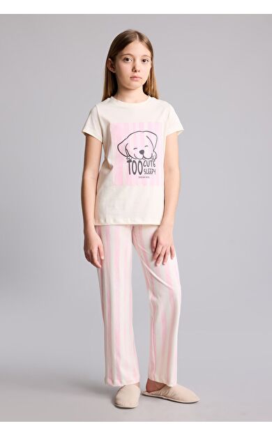 DeFacto Regular Fıt 2'li Pijama Takımı Kız Çocuk