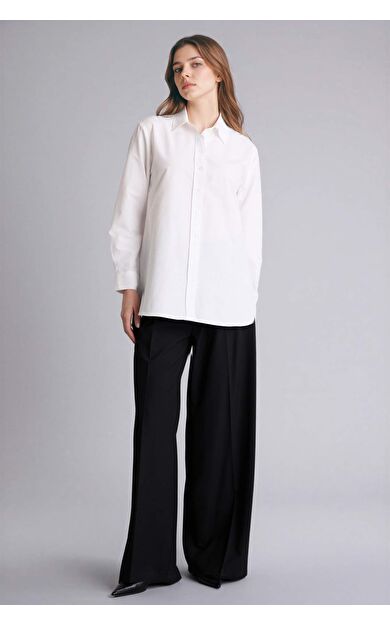 Regular Fıt Poplin Uzun Kollu Tunik