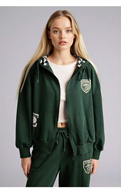 Harry Potter Oversıze Baskılı Hırka