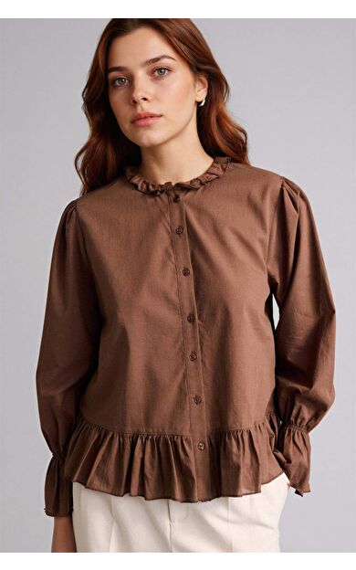 DeFacto Regular Fıt Pamuklu Uzun Kollu Tunik