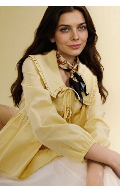 DeFacto Regular Fıt Poplin Uzun Kollu Tunik