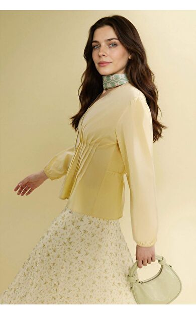 DeFacto Regular Fıt Poplin Uzun Kollu Tunik