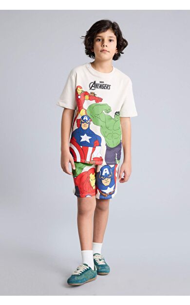 DeFacto Marvel Avengers Tişört Şort 2'li Takım Erkek Çocuk