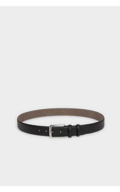 Erkek Dikdörtgen Toka Suni Deri Klasik Kemer