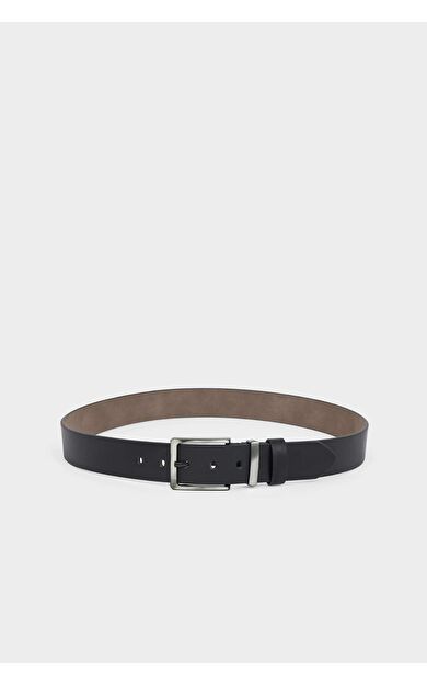 Erkek Dikdörtgen Toka Suni Deri Günlük Kemer