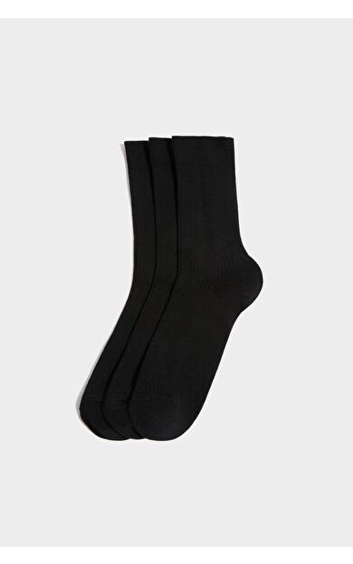 Erkek Dikişsiz 3'lü Bambu Uzun Çorap