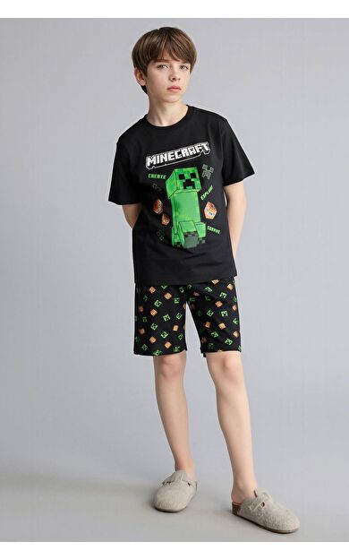 DeFacto Minecraft Regular Fıt 2'li Pijama Takımı Erkek Çocuk