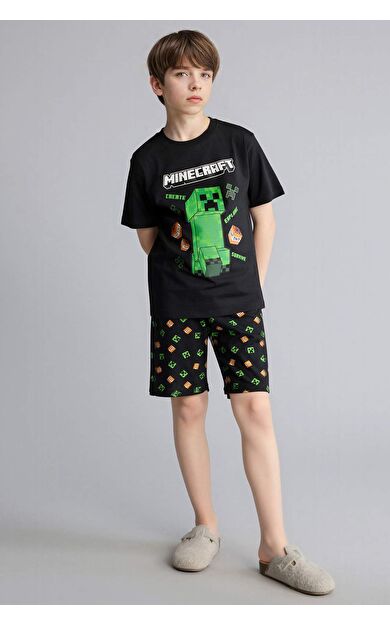 DeFacto Minecraft Regular Fıt 2'li Pijama Takımı Erkek Çocuk