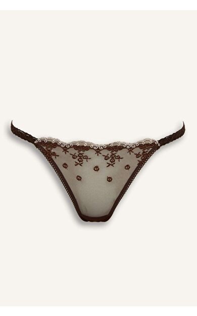 DeFacto Nakışlı Dantel Detaylı Tül