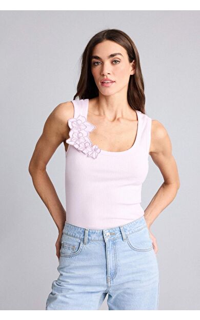 DeFacto Slım Fıt U Yaka Fitilli Kaşkorse Atlet